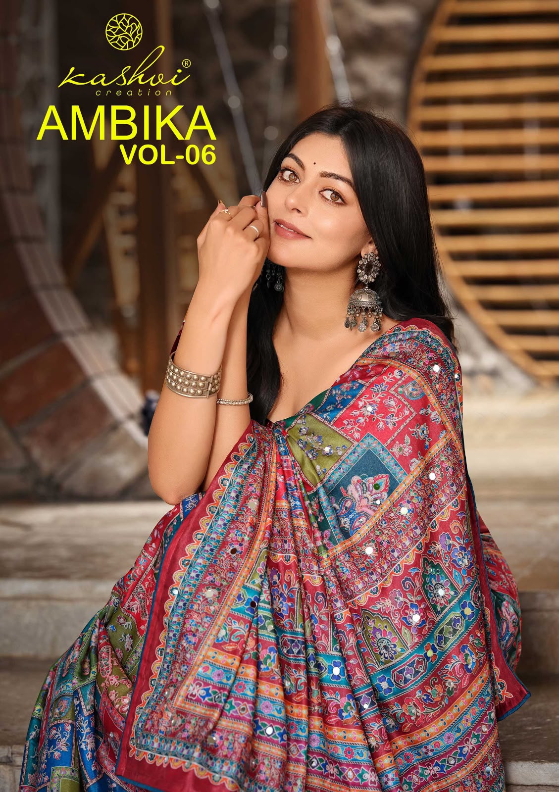 Ambika Vol 6 Kashvi Creation Sarees Wholesaler Ahmedabad