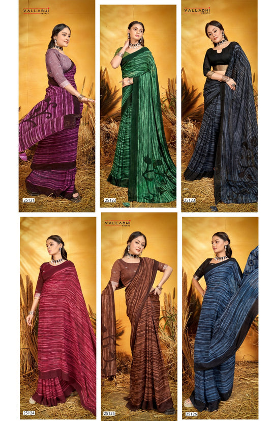 Ameeta Vallabhi Prints Georgette Sarees Manufacturer India