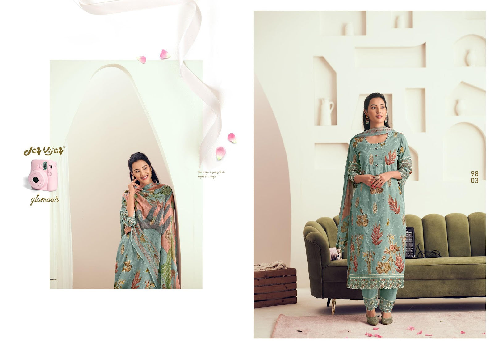 Amera Jay Vijay Pure Cotton Pant Style Suits Wholesale Price