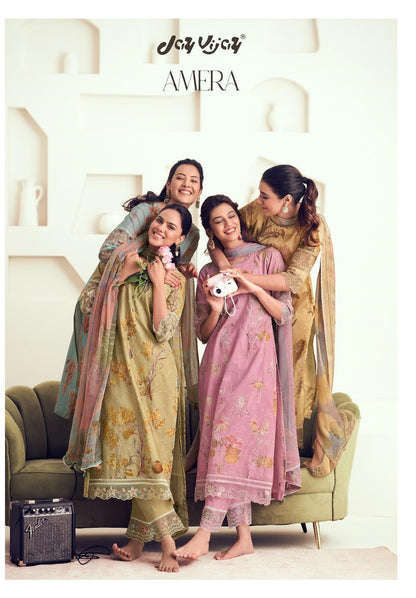 Amera Jay Vijay Pure Cotton Pant Style Suits Wholesale Price