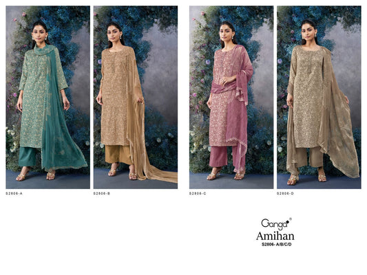 Amihan S2806 Ganga Premium Cotton Plazzo Style Suits Exporter India