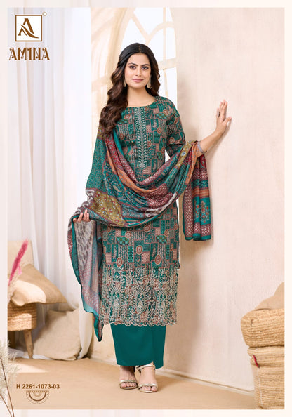 Amina Alok Zam Cotton Karachi Salwar Suits Wholesale