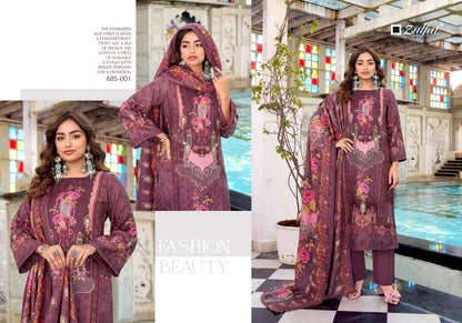 Amina Zulfat Designer Woolen Karachi Pashmina Salwar Suits Manufacturer