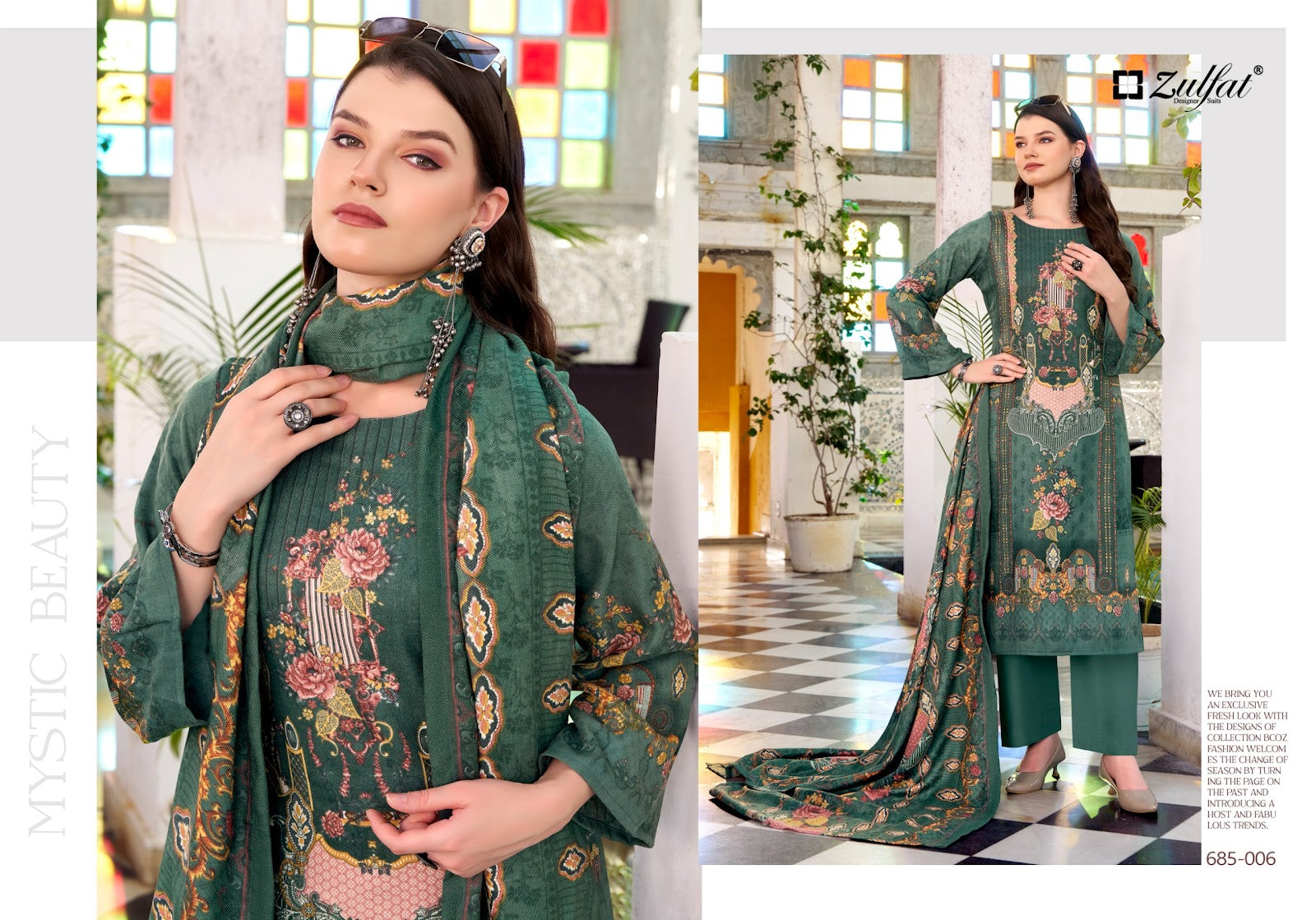 Amina Zulfat Designer Woolen Karachi Pashmina Salwar Suits Manufacturer
