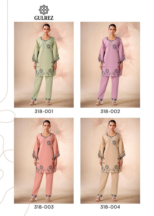 Amira Karachi Gulrez Roman Silk Co Ord Set Wholesaler Ahmedabad