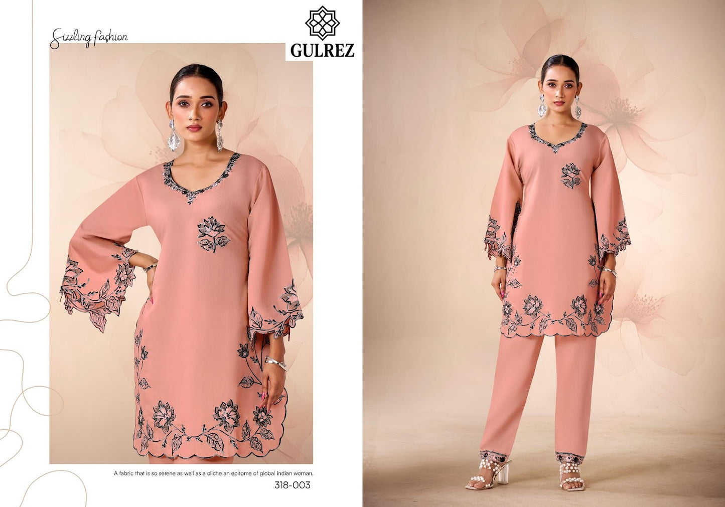 Amira Karachi Gulrez Roman Silk Co Ord Set Wholesaler Ahmedabad