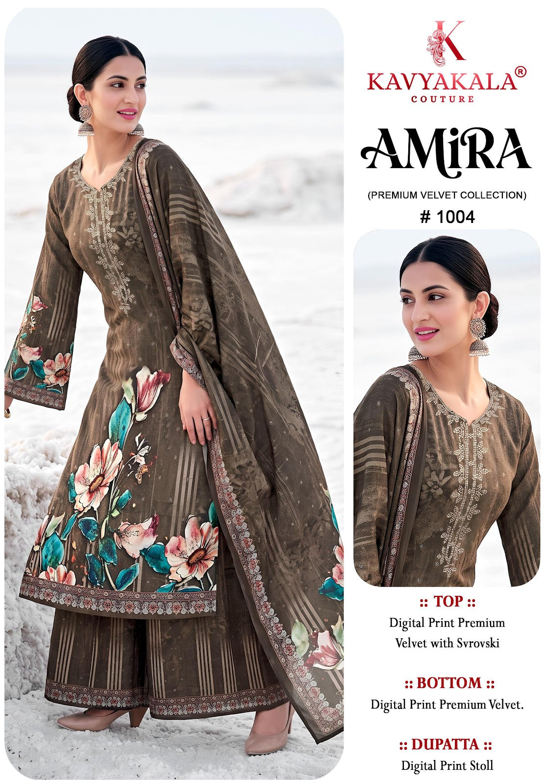 Amira Kavyakala Velvet Suits Exporter Ahmedabad