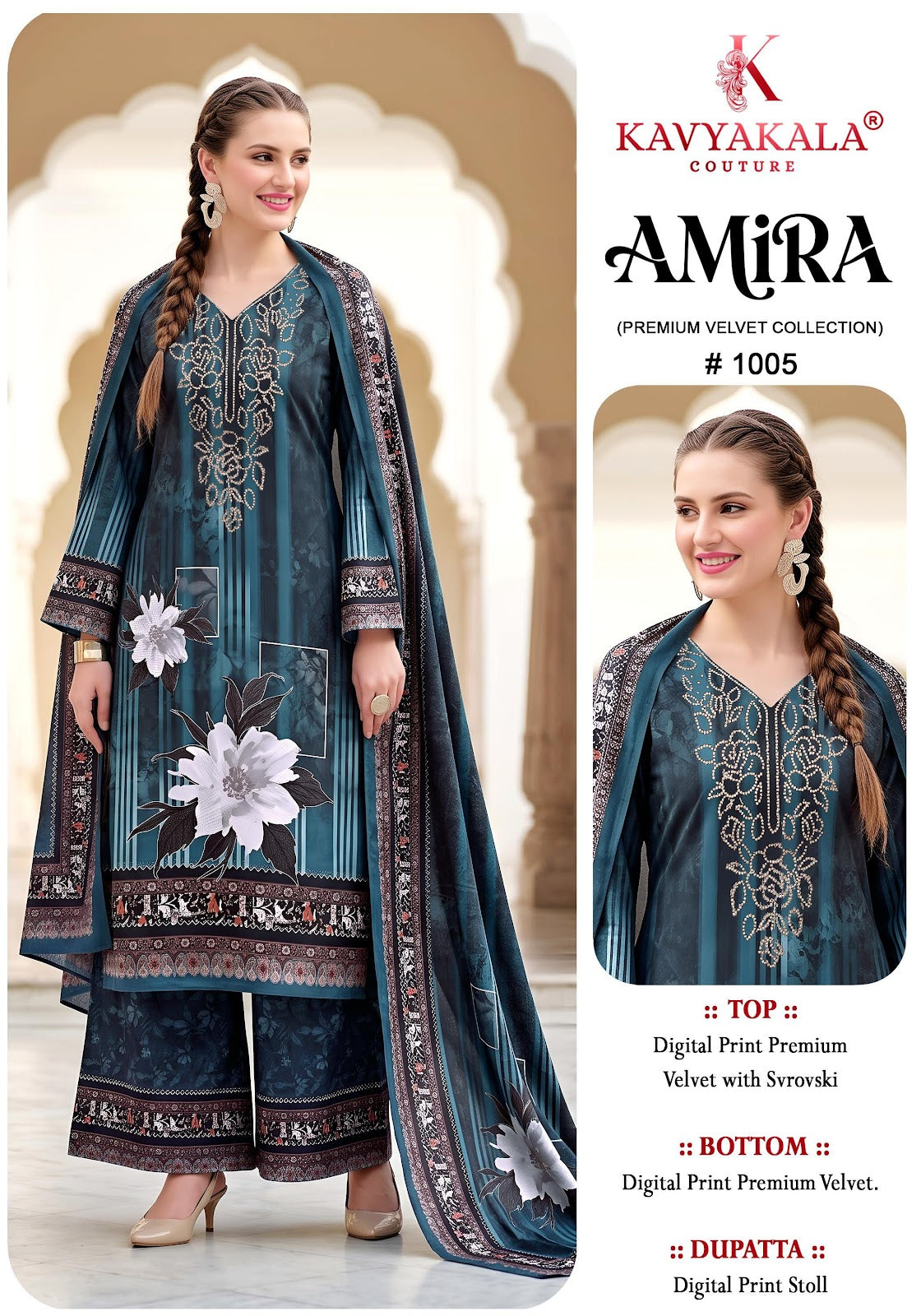 Amira Kavyakala Velvet Suits Exporter Ahmedabad