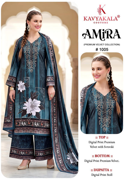 Amira Kavyakala Velvet Suits Exporter Ahmedabad
