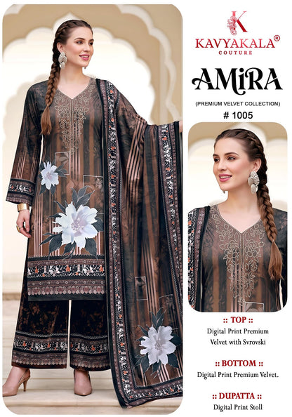Amira Kavyakala Velvet Suits Exporter Ahmedabad