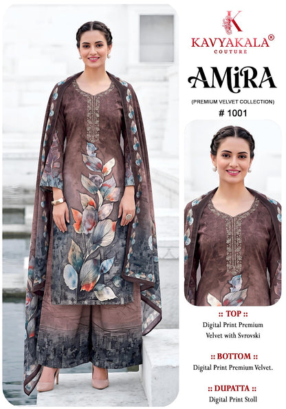 Amira Kavyakala Velvet Suits Exporter Ahmedabad