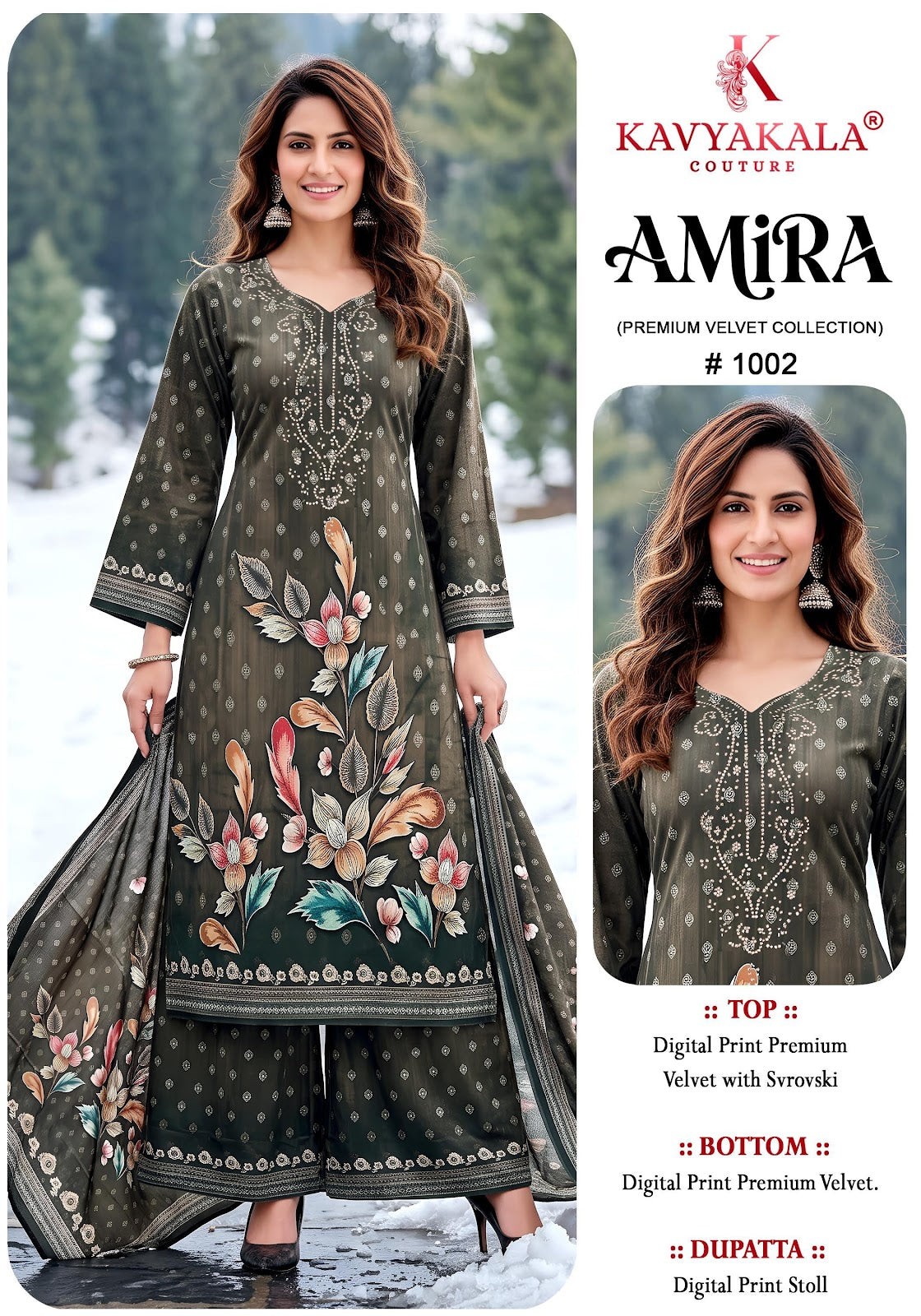 Amira Kavyakala Velvet Suits Exporter Ahmedabad