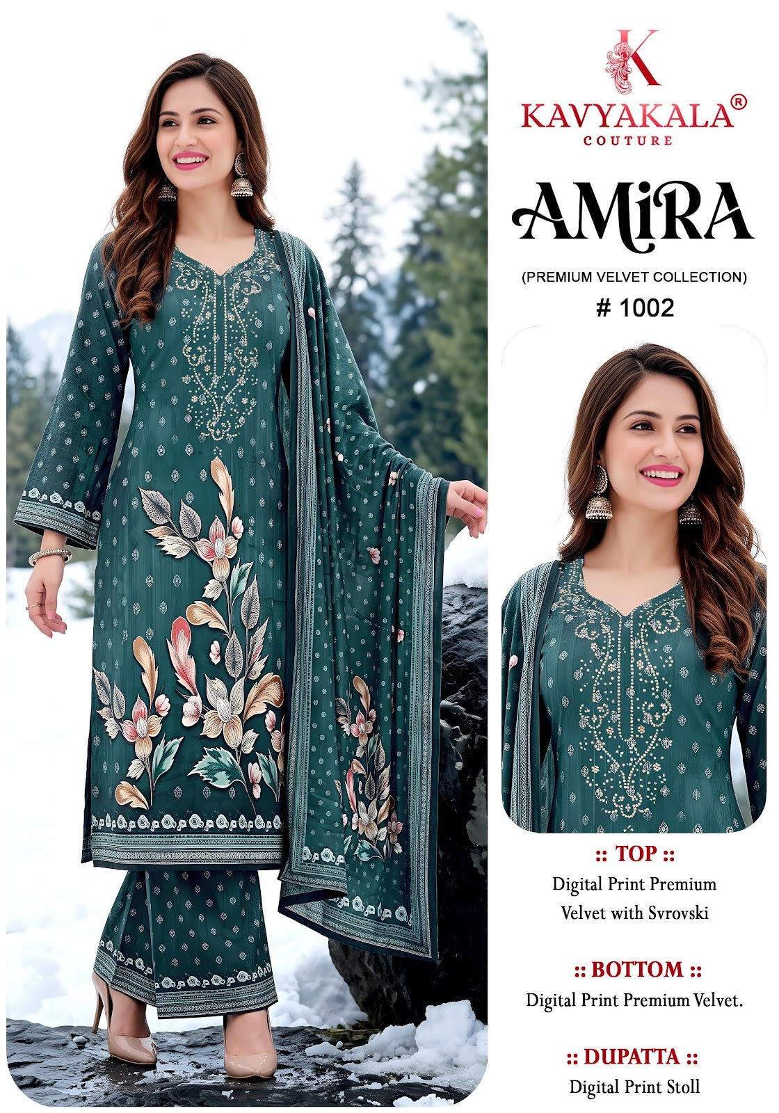 Amira Kavyakala Velvet Suits Exporter Ahmedabad