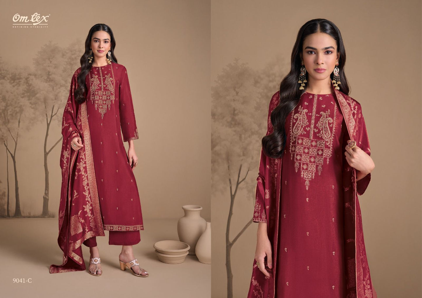 Amira Omtex Rubina Silk Salwar Suits Wholesale