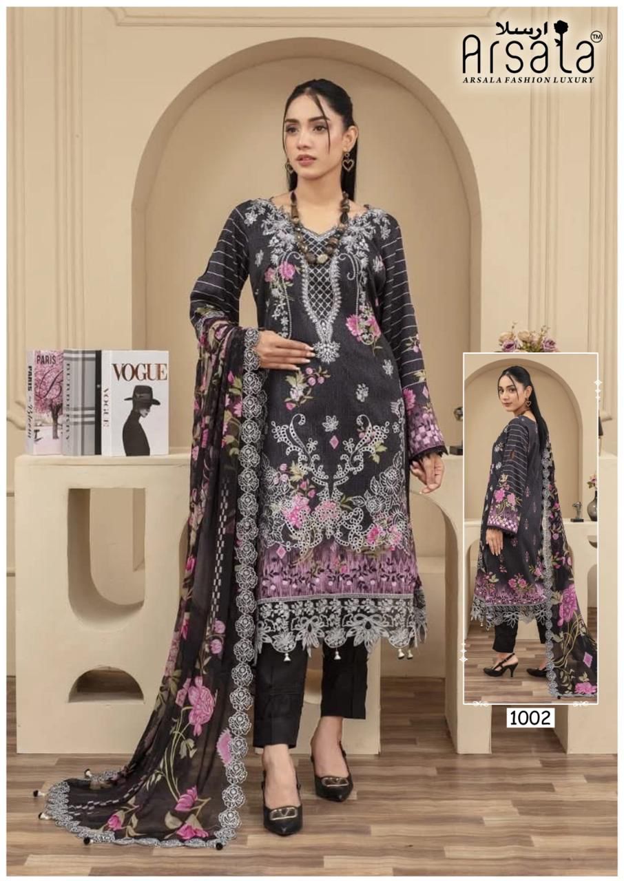 Amira Vol 10 Arsala Fashion Lawn Cotton Karachi Salwar Suits Wholesaler Gujarat