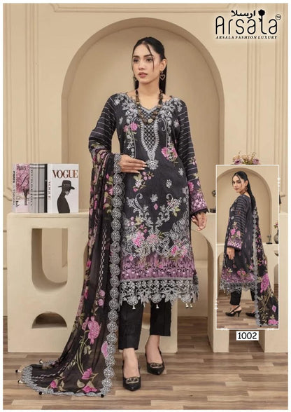 Amira Vol 10 Arsala Fashion Lawn Cotton Karachi Salwar Suits Wholesaler Gujarat