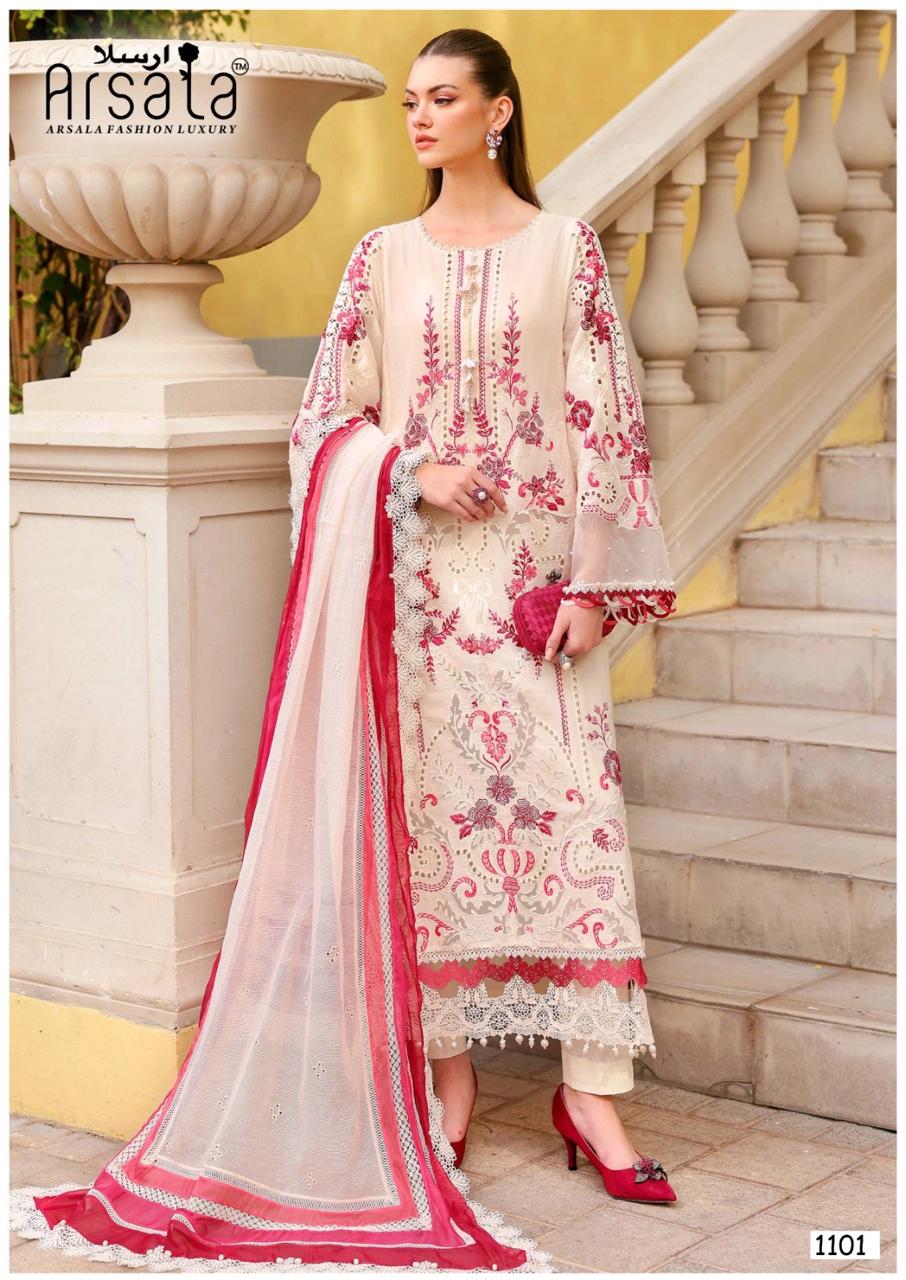 Amira Vol 11 Arsala Fashion Lawn Cotton Karachi Salwar Suits Supplier