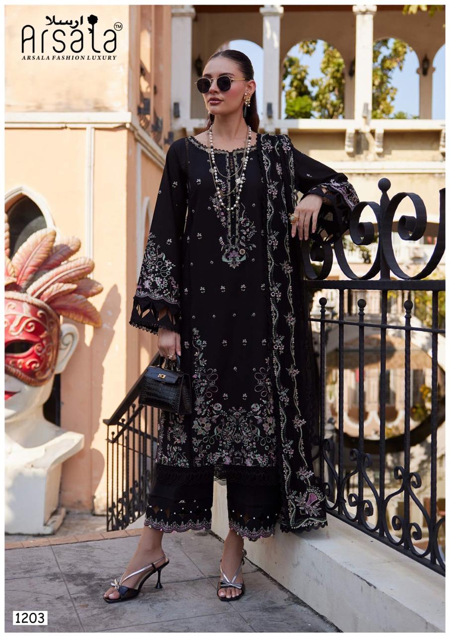 Amira Vol 12 Arsala Fashion Lawn Cotton Karachi Salwar Suits Exporter India
