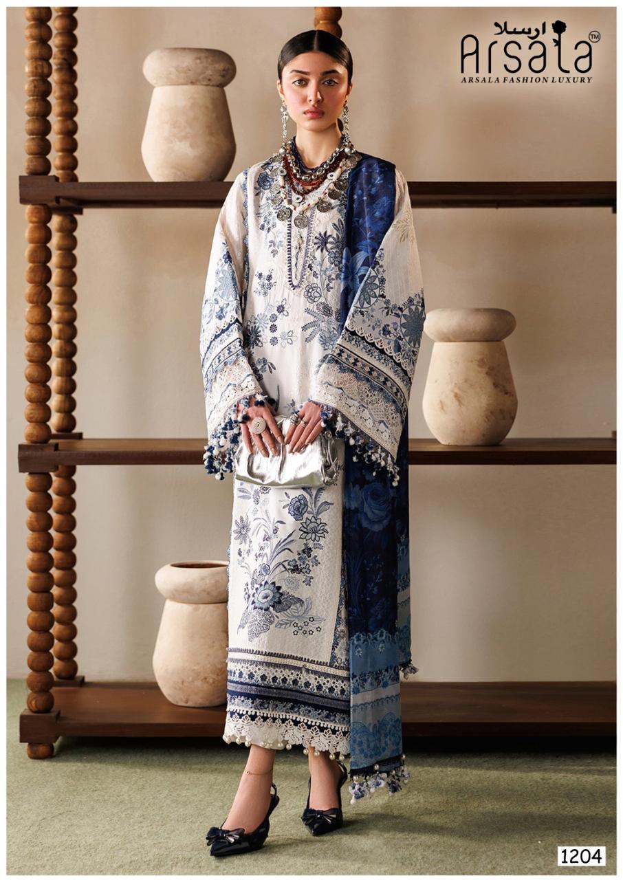 Amira Vol 12 Arsala Fashion Lawn Cotton Karachi Salwar Suits Exporter India