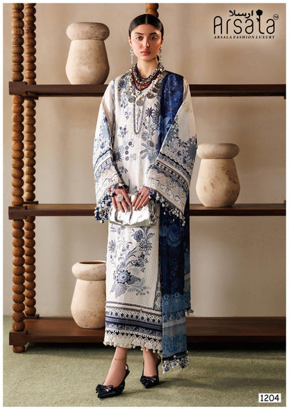 Amira Vol 12 Arsala Fashion Lawn Cotton Karachi Salwar Suits Exporter India