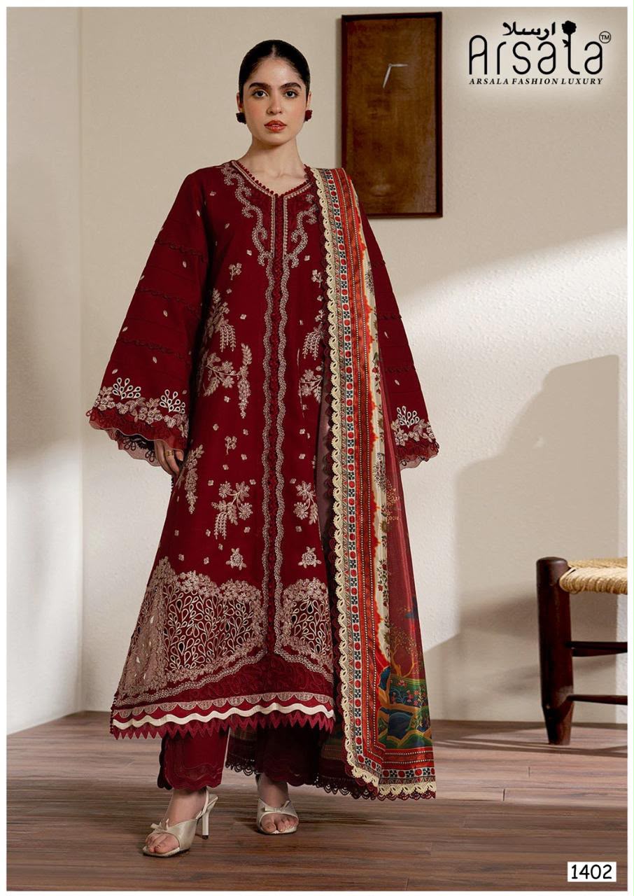 Amira Vol 14 Arsala Fashion Lawn Cotton Karachi Salwar Suits Wholesale Rate