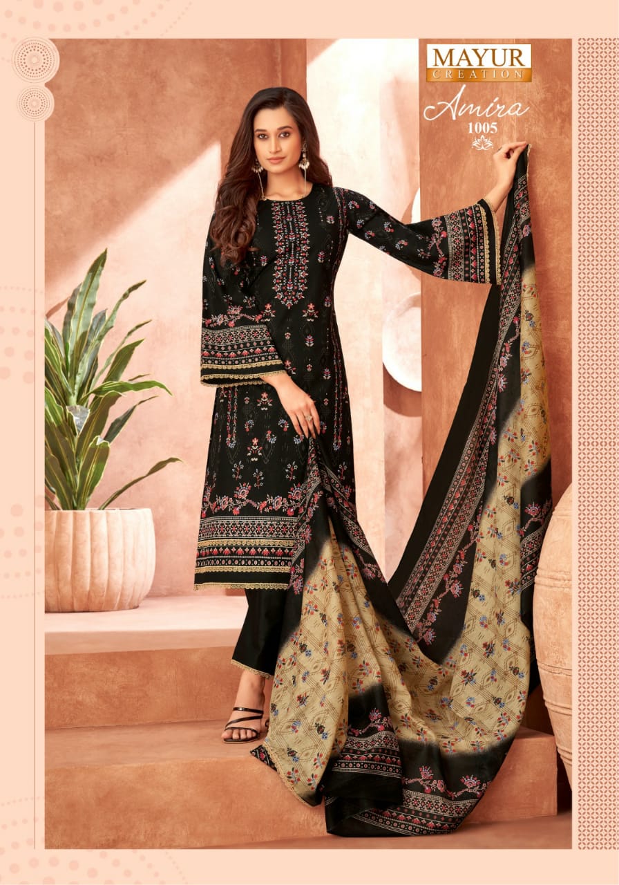 Amira Vol 1 Mayur Creation Cotton Karachi Salwar Suits Wholesaler Gujarat