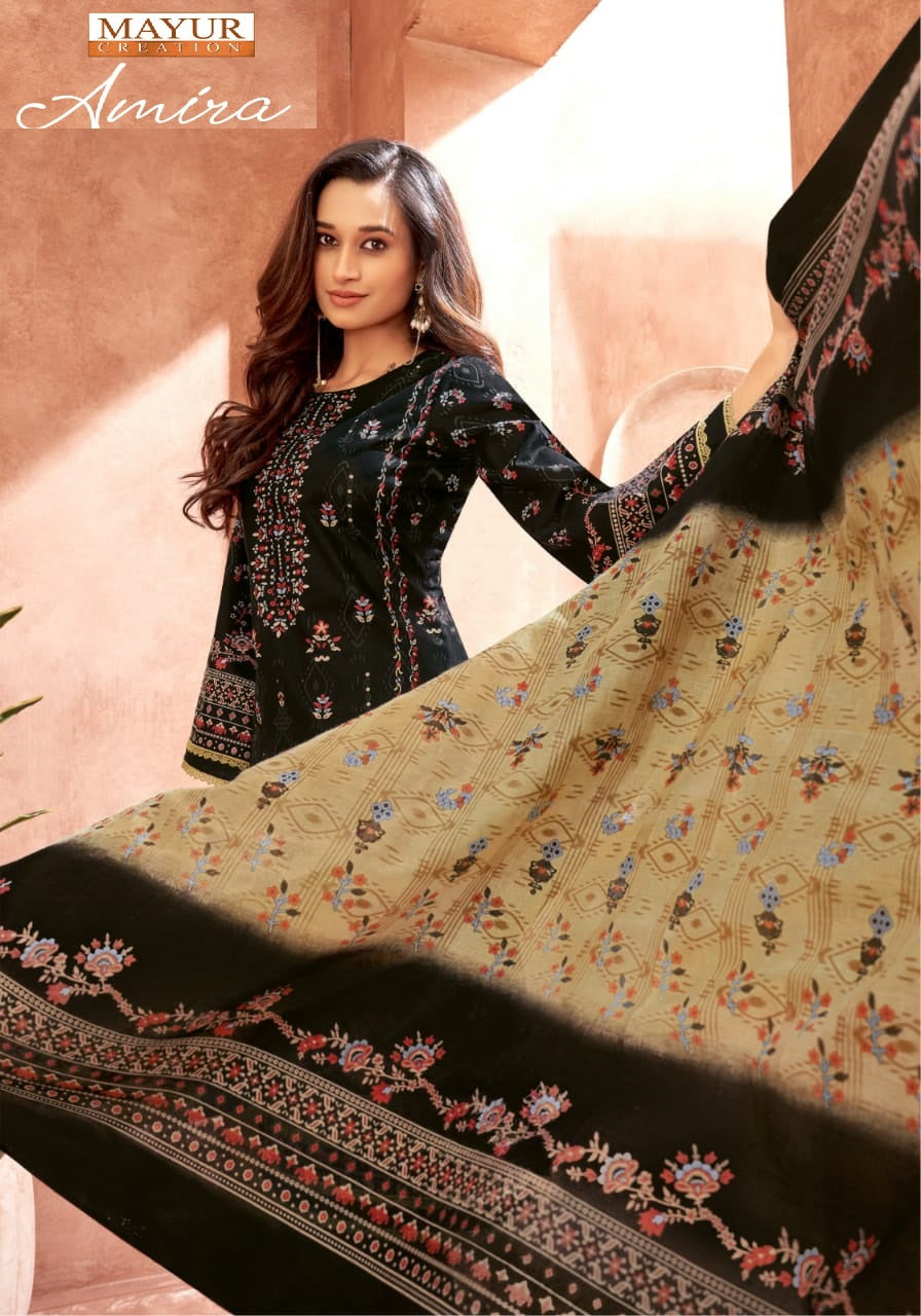 Amira Vol 1 Mayur Creation Cotton Karachi Salwar Suits Wholesaler Gujarat