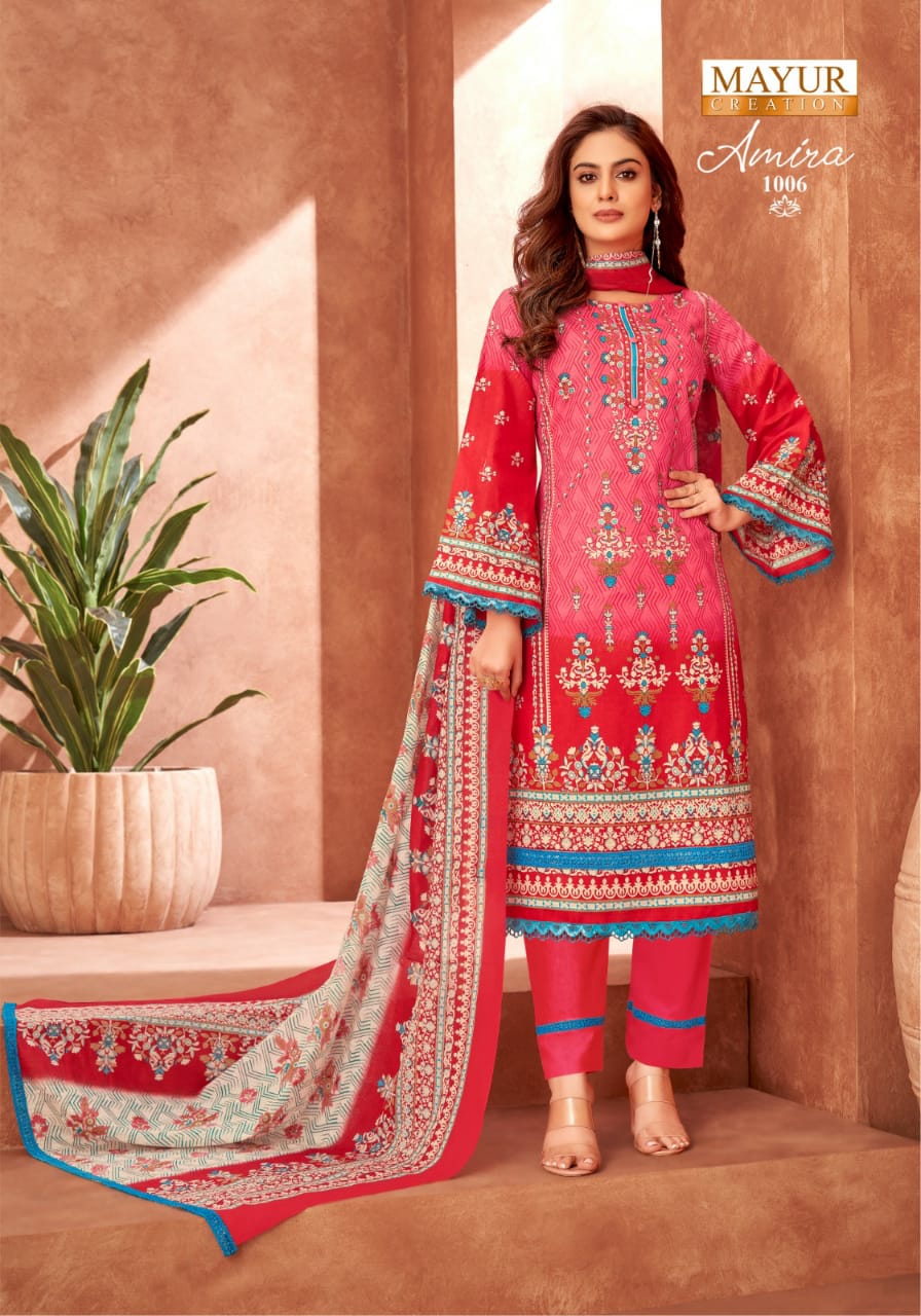 Amira Vol 1 Mayur Creation Cotton Karachi Salwar Suits Wholesaler Gujarat