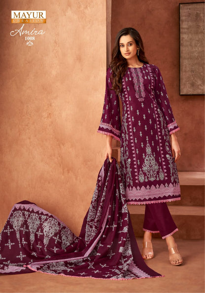 Amira Vol 1 Mayur Creation Cotton Karachi Salwar Suits Wholesaler Gujarat