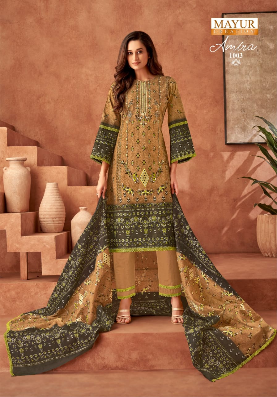 Amira Vol 1 Mayur Creation Cotton Karachi Salwar Suits Wholesaler Gujarat