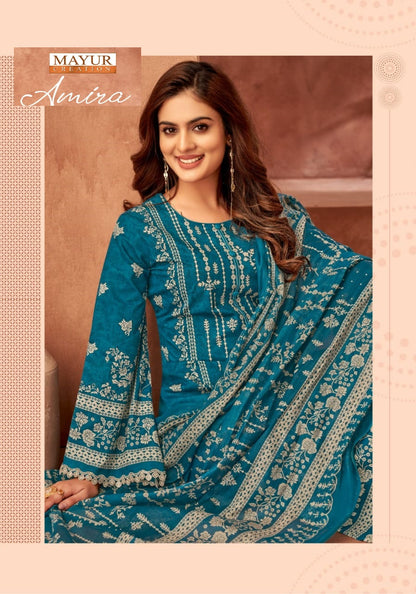 Amira Vol 1 Mayur Creation Cotton Karachi Salwar Suits Wholesaler Gujarat