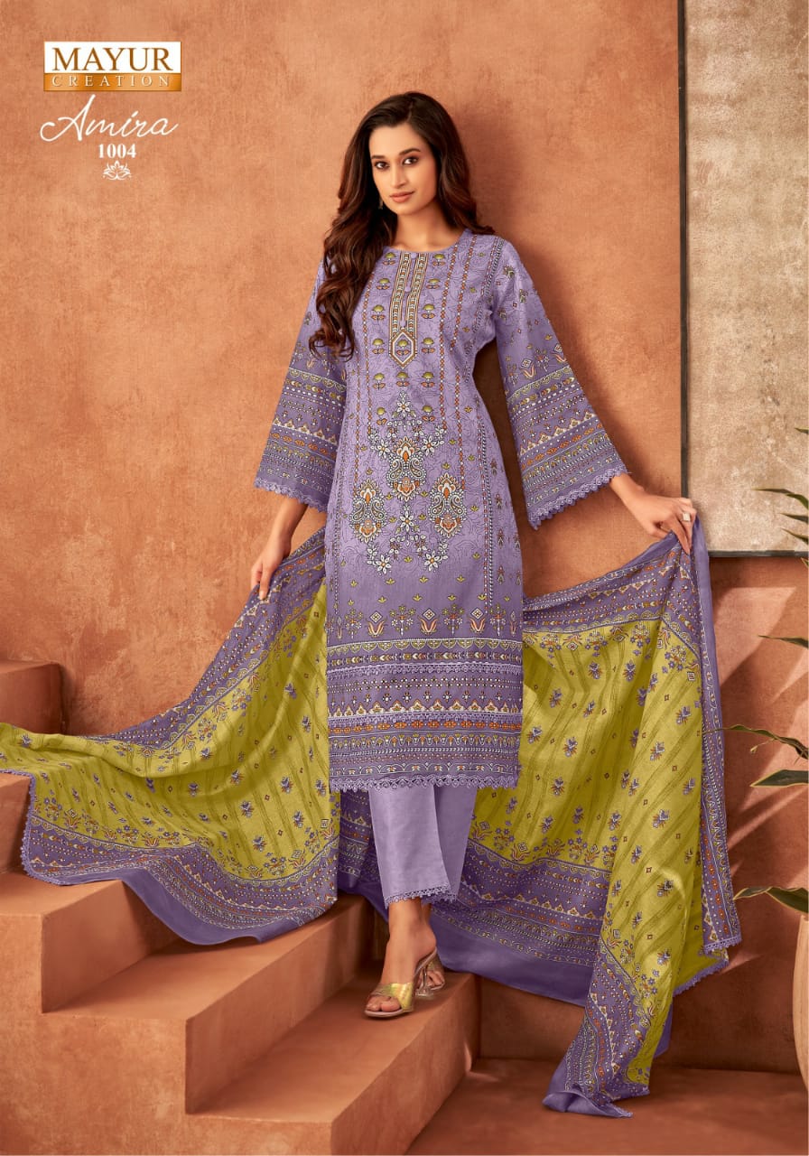 Amira Vol 1 Mayur Creation Cotton Karachi Salwar Suits Wholesaler Gujarat