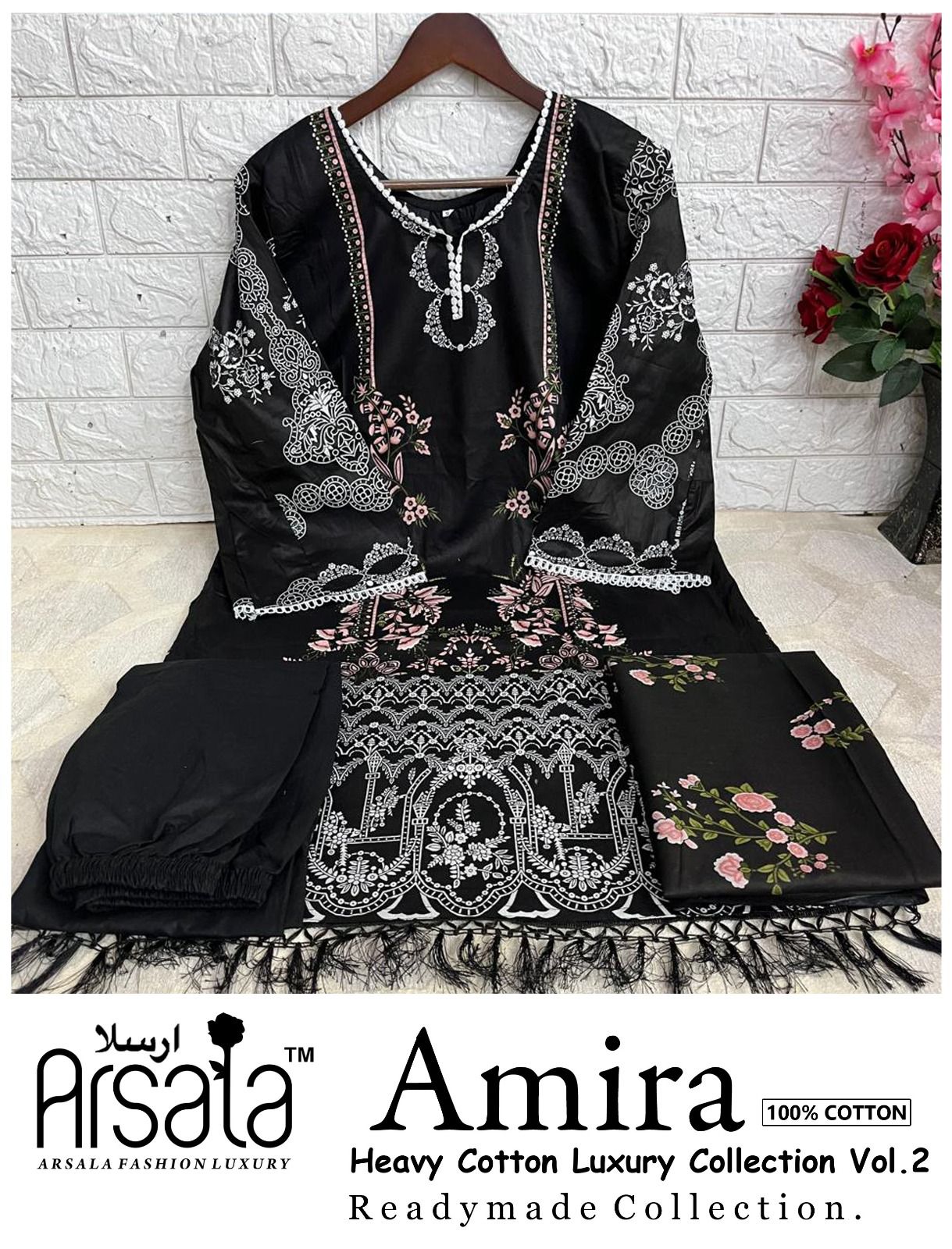 Amira Vol 2 Heavy Cotton Luxury Collection Arsala Fashion Lawn Karachi Readymade Suits Wholesaler