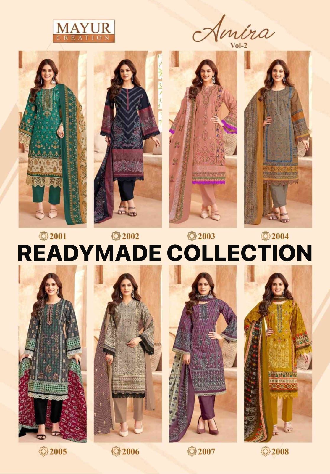 Amira Vol 2 Mayur Creation Karachi Readymade Suits Exporter