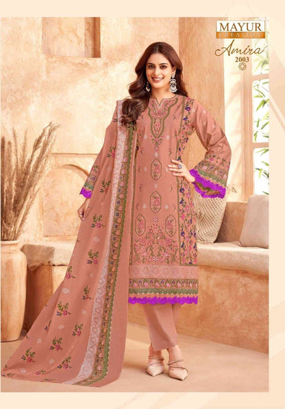 Amira Vol 2 Mayur Creation Cotton Karachi Salwar Suits Supplier Gujarat