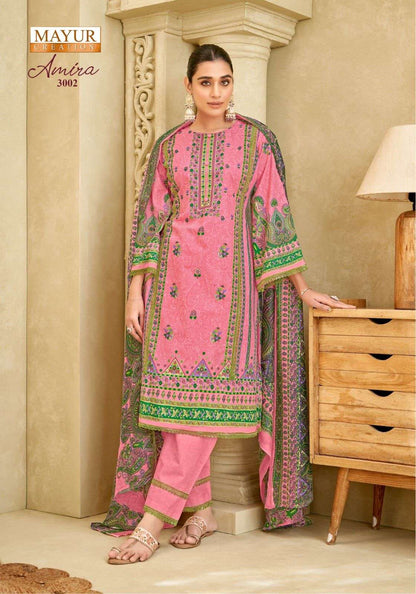 Amira Vol 3 Mayur Creation Cotton Karachi Readymade Suits Supplier India