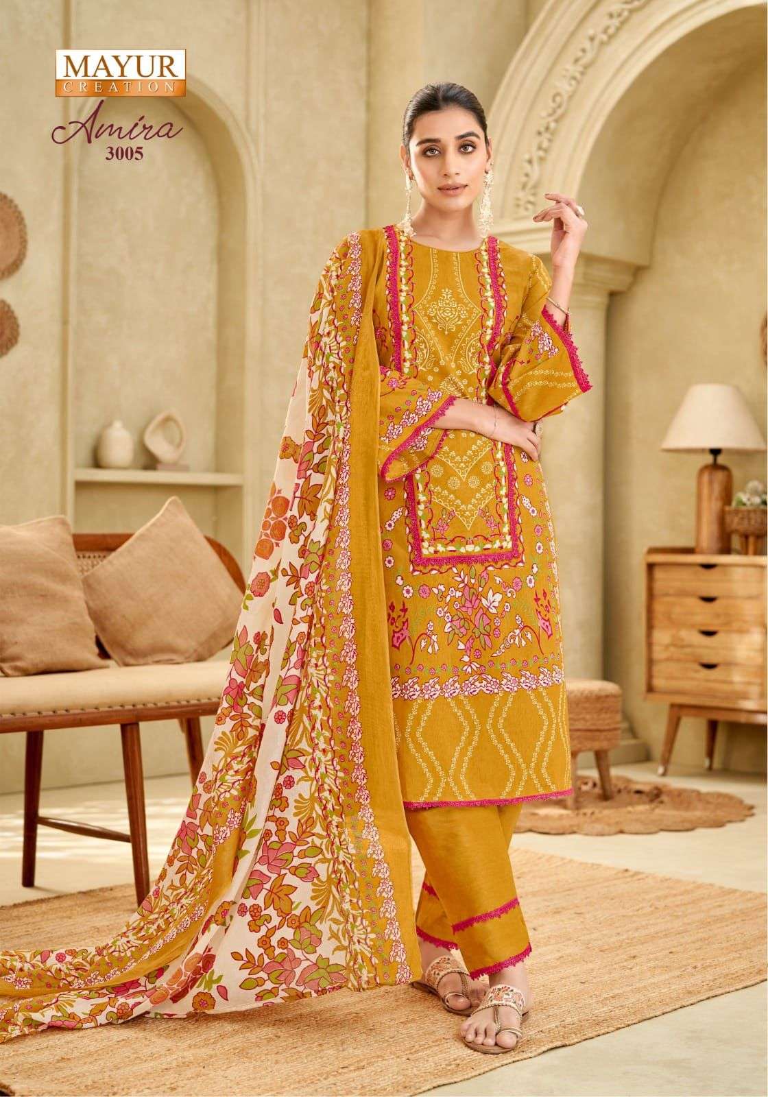 Amira Vol 3 Mayur Creation Cotton Karachi Readymade Suits Supplier India