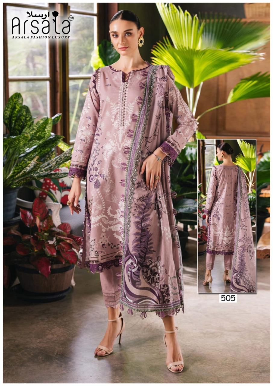 Amira Vol 5 Heavy Cotton Luxury Collection Arsala Fashion Lawn Karachi Salwar Suits Exporter Gujarat