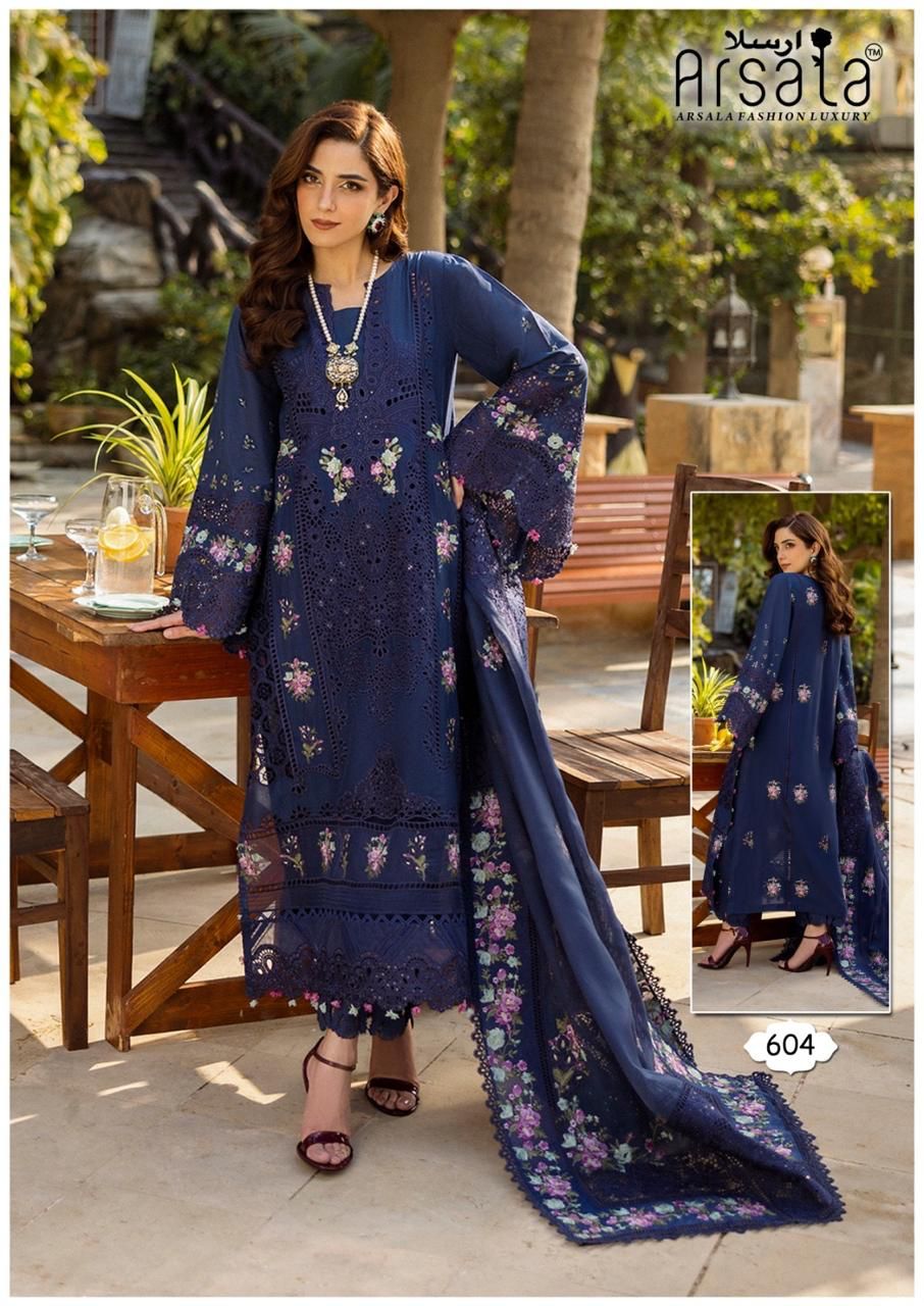 Amira Vol 6 Heavy Cotton Luxury Collection Arsala Fashion Heavy Lawn Karachi Salwar Suits Wholesale Price