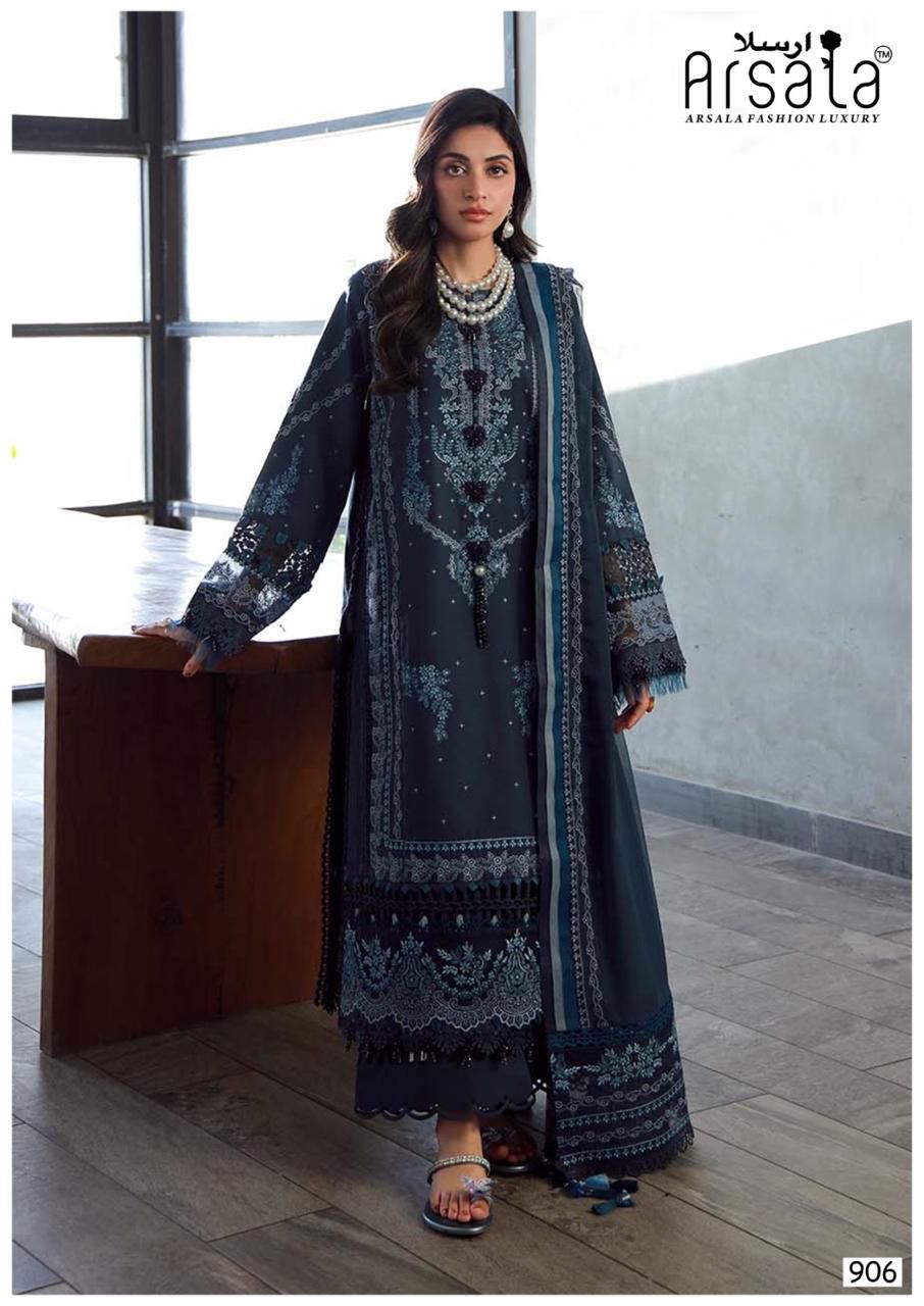 Amira Vol 9 Heavy Cotton Luxury Collection Arsala Fashion Lawn Karachi Salwar Suits Manufacturer Gujarat