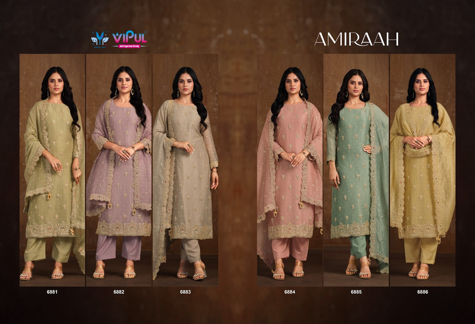 Amiraah Vipul Salsa Pant Style Suits Wholesale