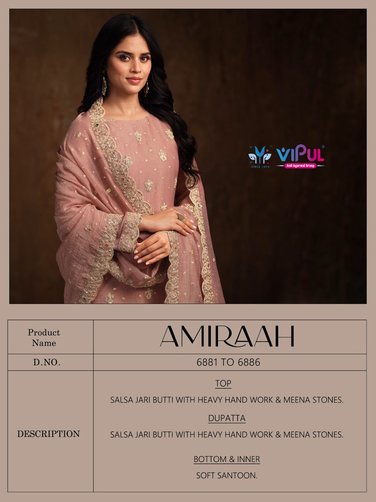 Amiraah Vipul Salsa Pant Style Suits Wholesale