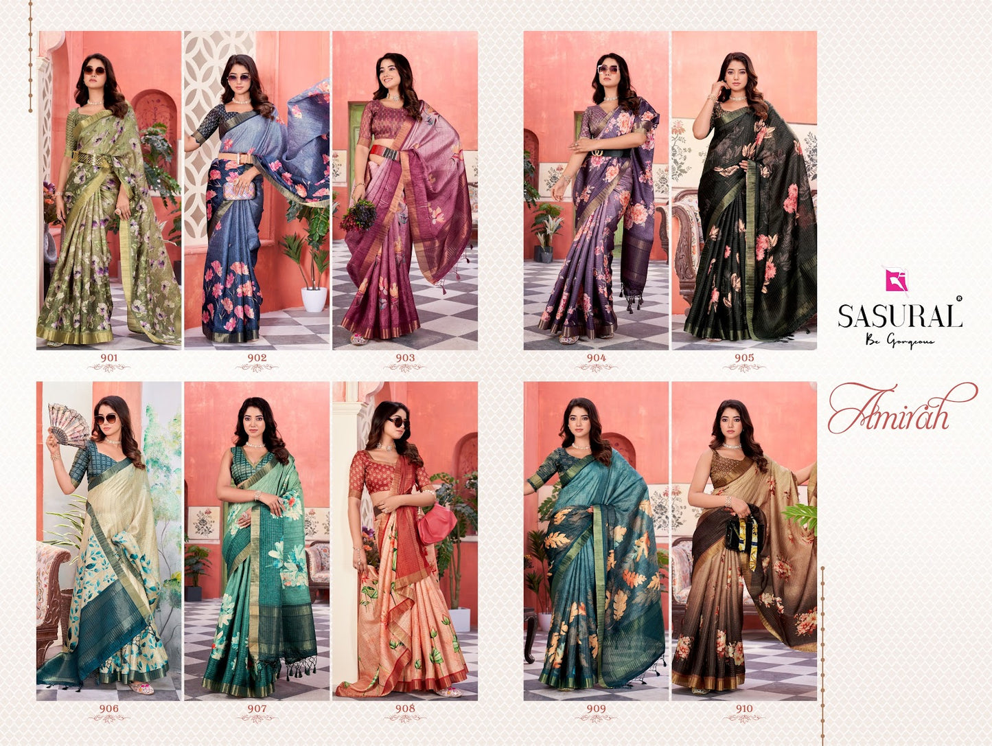 Amirah 901-910 Sasural Soft Silk Sarees Wholesaler India