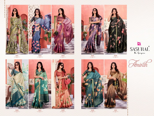 Amirah 901-910 Sasural Soft Silk Sarees Wholesaler India
