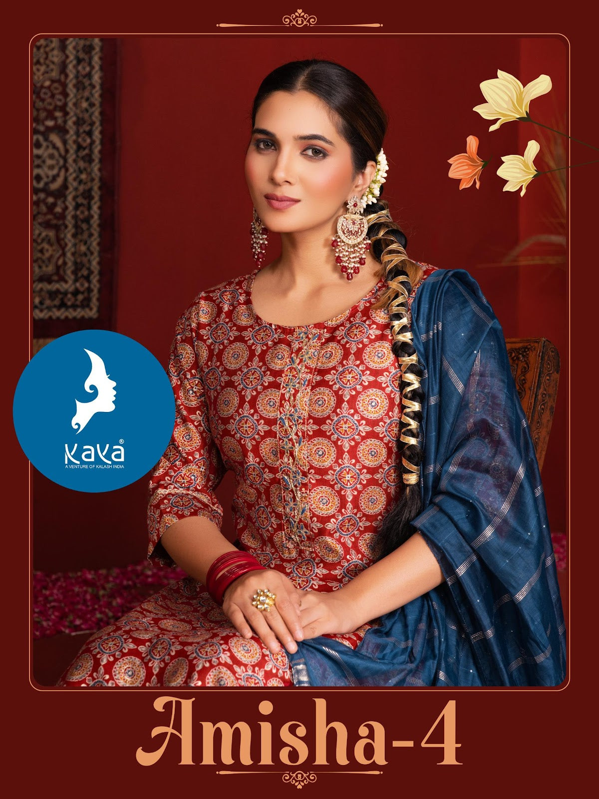 Amisha 4 Kaya Vertican Readymade Pant Style Suits Wholesale Rate