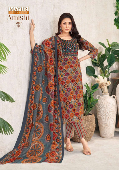 Amishi Vol 2 Mayur Creation Readymade Cotton Pant Suits Exporter