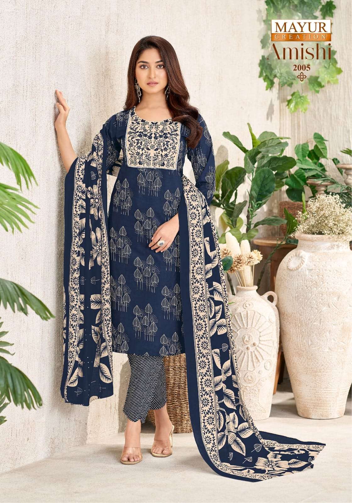 Amishi Vol 2 Mayur Creation Readymade Cotton Pant Suits Exporter