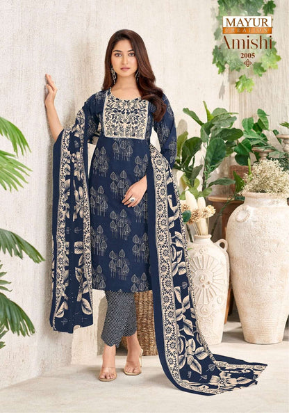 Amishi Vol 2 Mayur Creation Readymade Cotton Pant Suits Exporter