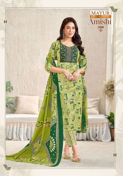 Amishi Vol 2 Mayur Creation Readymade Cotton Pant Suits Exporter