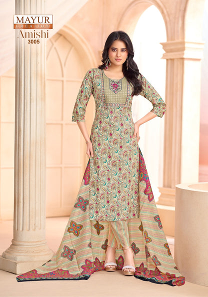 Amishi Vol 3 Mayur Creation Readymade Cotton Pant Suits Wholesale